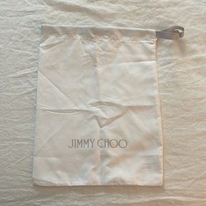 Jimmy Choo White Drawstring Dust Bag for Men Bags